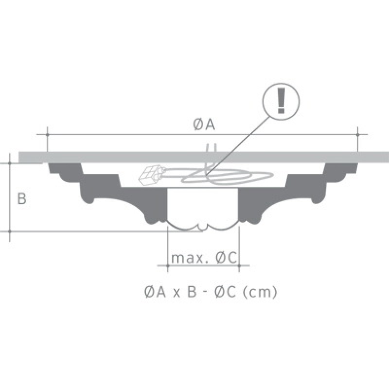 Розетка потолочная R13