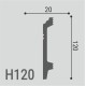 Плинтус напольный из дюрополимера H120
