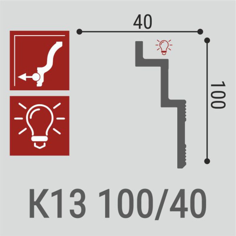 Карниз К13 100-40