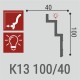 Карниз К13 100-40