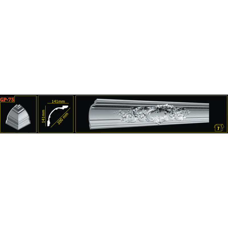 Потолочный плинтус GP-75