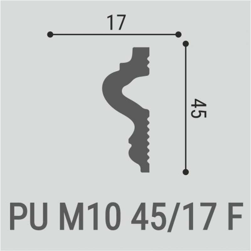 Молдинг гибкий М10 45-17 F