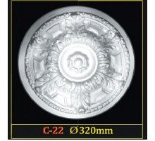Розетка потолочная из полистирола C22