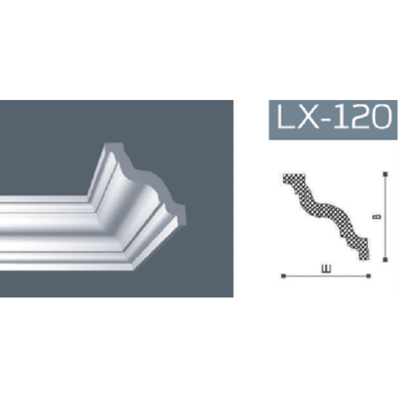 Плинтус потолочный NMC LX-120 