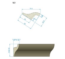 Потолочный карниз под подсветку IL3