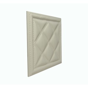 Мягкая стеновая панель из экокожи Classic 400х400 мм - Almond