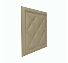 Мягкая стеновая панель из экокожи Classic 400х400 мм - Latte