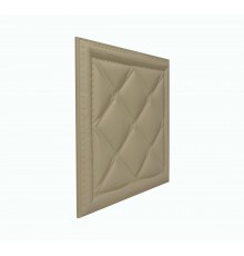 Мягкая стеновая панель из экокожи Classic 400х400 мм - Latte