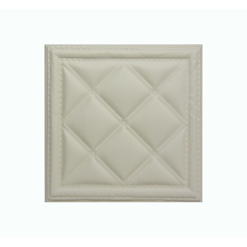 Мягкая стеновая панель из экокожи Classic 400х400 мм - Almond