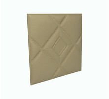 Мягкая стеновая панель из экокожи Luck 400 х 400 мм - Brandy