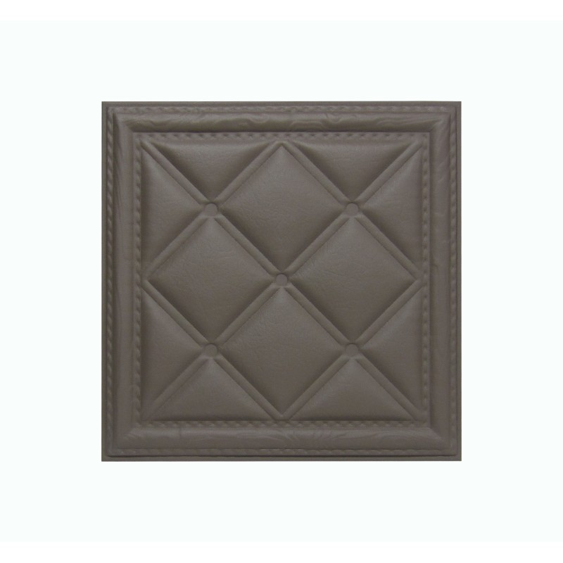 Мягкая стеновая панель из экокожи Classic 400х400 мм - Chestnut