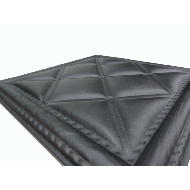 Мягкая стеновая панель из экокожи Classic 400х400 мм - Black