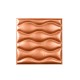 Мягкая стеновая панель из экокожи Wave - Bronze