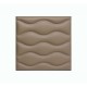Мягкая стеновая панель из экокожи Wave 400 х 400 мм - Coffee