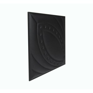 Мягкая стеновая панель из экокожи Petal 400х400 мм - Black