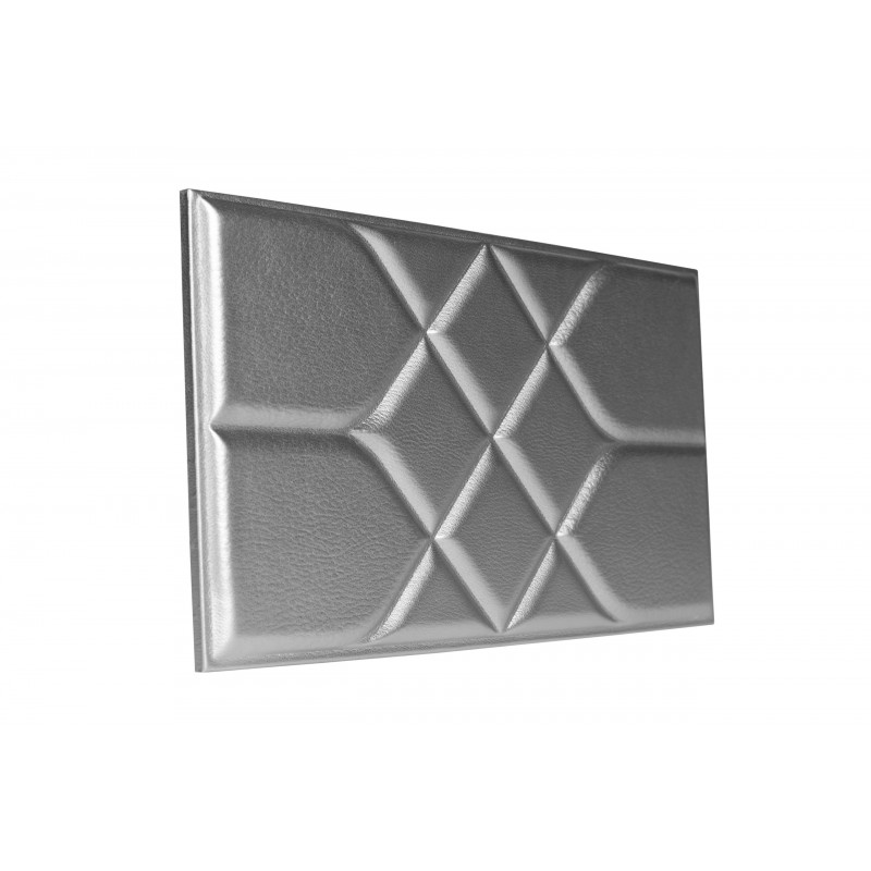 Мягкая стеновая панель Road 300х600 мм - Silver