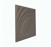 Мягкая стеновая панель из экокожи Petal 400х400 мм - Chestnut