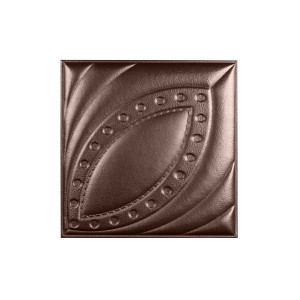 Мягкая стеновая панель из экокожи Petal 400х400 мм - Nut