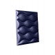 Мягкая стеновая панель из экокожи Wave - Navy