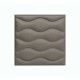 Мягкая стеновая панель из экокожи Wave 400 х 400 мм - Chestnut