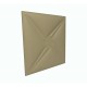 Мягкая стеновая панель из экокожи Stella 400х400 мм - Brandy