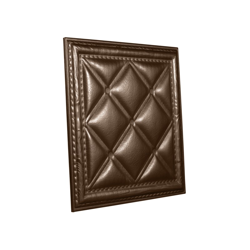 Мягкая стеновая панель  из экокожи Classic 400х400 мм - Nut