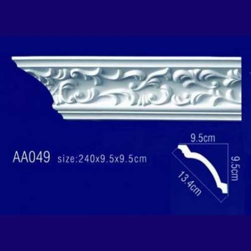потолочный плинтус с орнаментом Гибкий AA049F