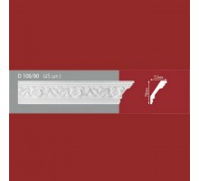 Плинтус потолочный полистиролD106-90 (45)