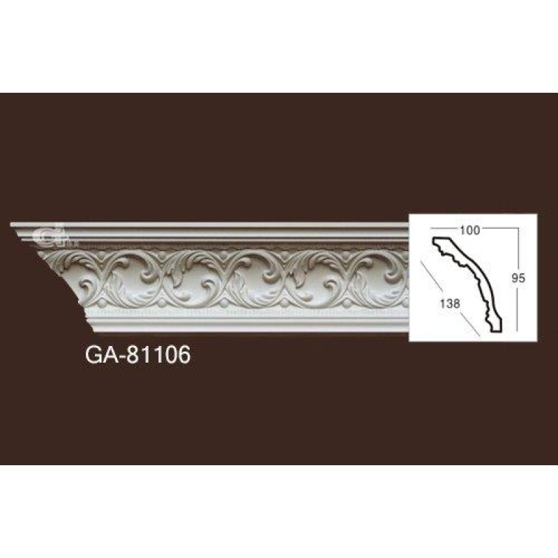 Карниз из полиуретана гладкий 81106