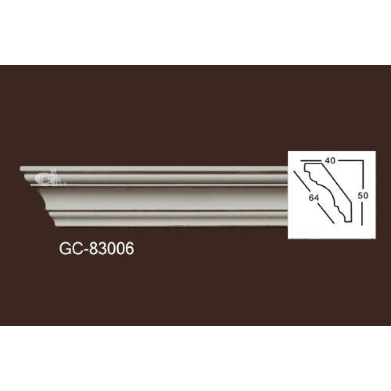 Карниз из полиуретана гладкий 83006