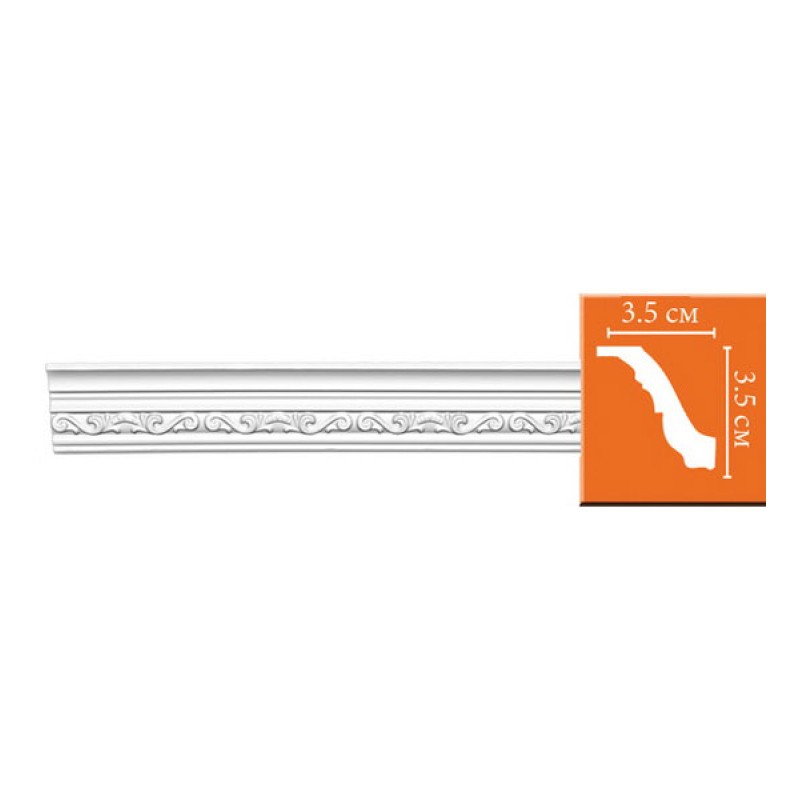 95842 гибкий потолочный плинтус с орнаментом DECOMASTER