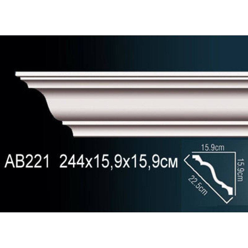Карниз потолочный гладкий AB221