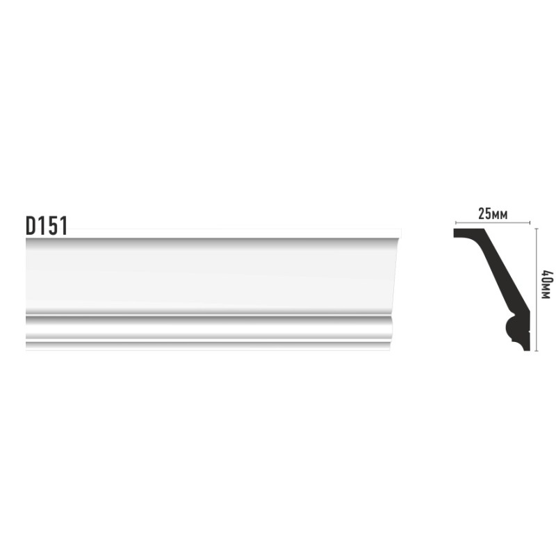 Плинтус дюропрофиль D151