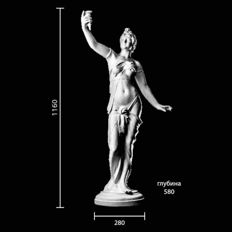 Статуя Девушка с факелом ST-001