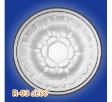 Розетка потолочная из полистирола R03