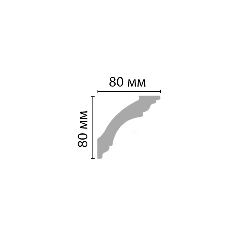 DP 213/12 FLEXIBLE плинтус DECOMASTER-2 (80х80х2400мм)