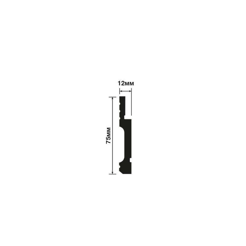 Плинтус Hiwood B75V1L с полоской  75*12*2000 мм