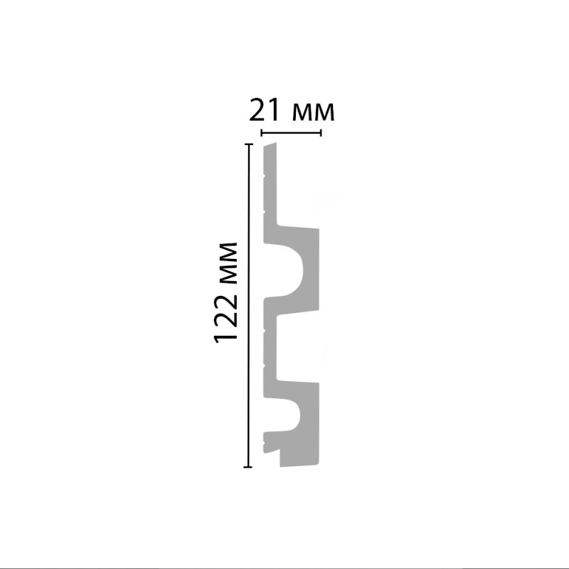 Декоративная панель D302-1619 ДМ (122*21*2900мм)