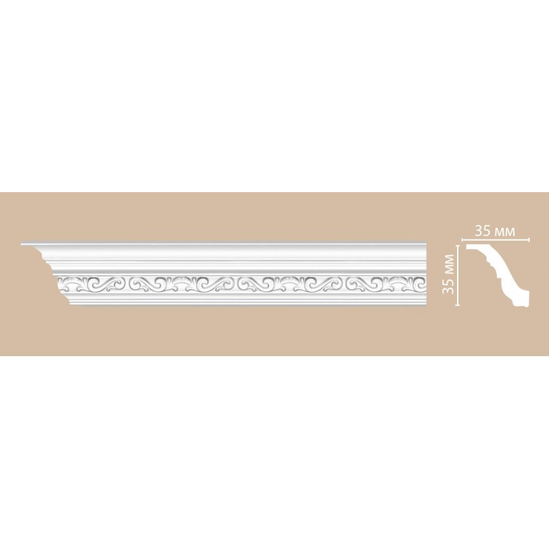 95842 гибкий потолочный плинтус с орнаментом DECOMASTER
