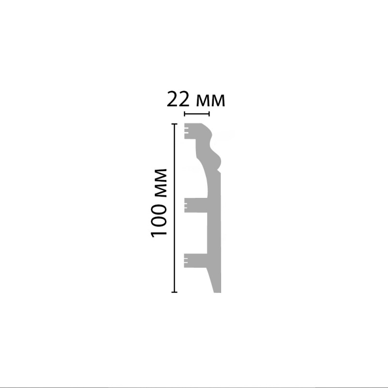 Плинтус напольный D232-1619ДМ (100*22*2400 мм)