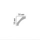 Плинтус потолочный без орнамента 96010