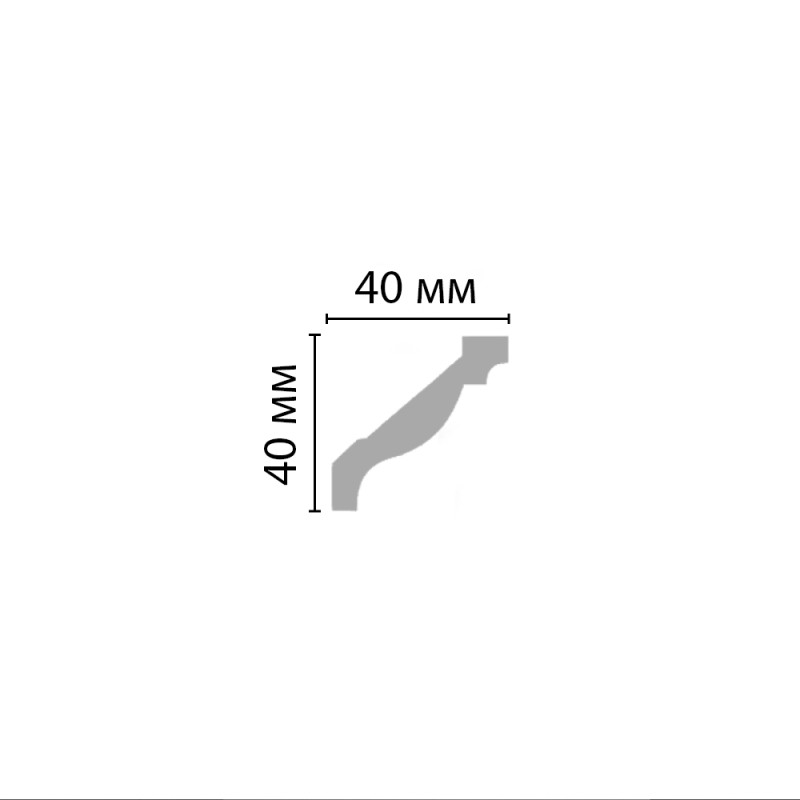 Плинтус потолочный без орнамента 96015