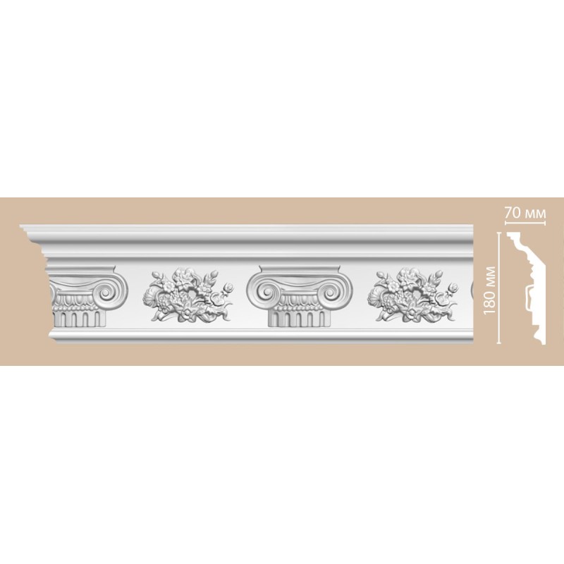 DT 9830 потолочный плинтус с орнаментом