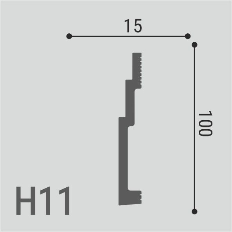 Плинтус напольный  XPS POLYMER Н 11 100/15