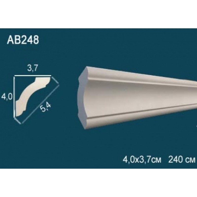 Потолочный плинтус без орнамента AB248