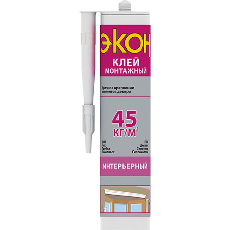 Монтажный клей ЭКОН Интерьерный, 400 г